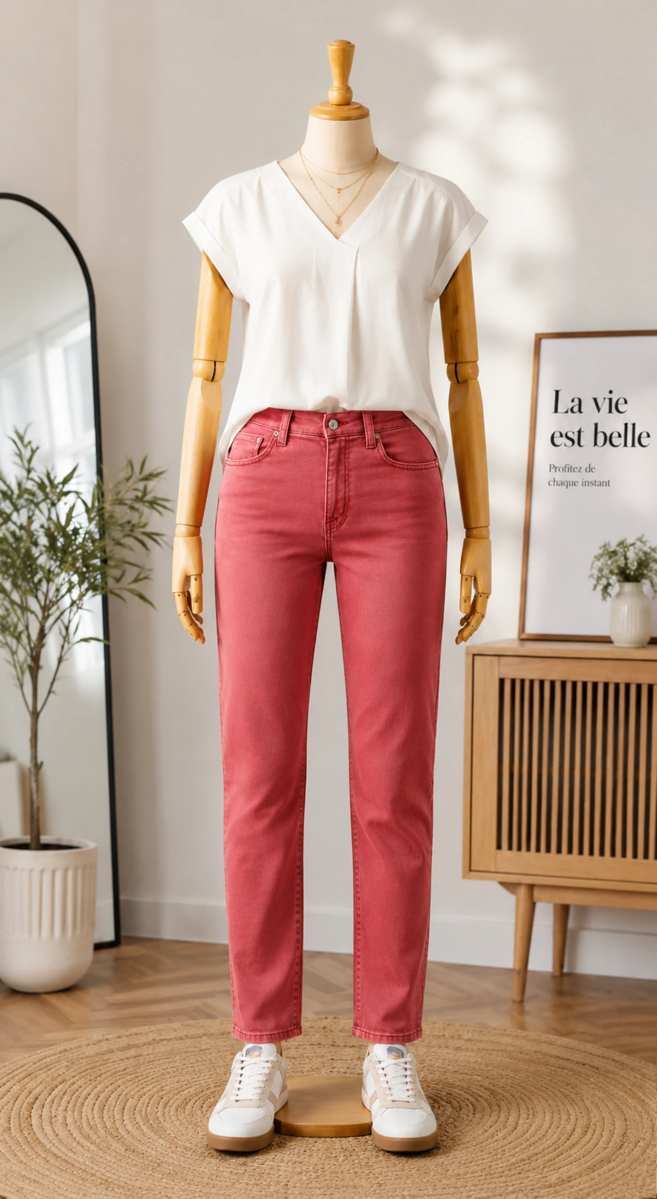 Lee Cooper Jeans TFr40/TL-Rosa-Modelo Bella Capri-Corte Skinny-BE – photo 2